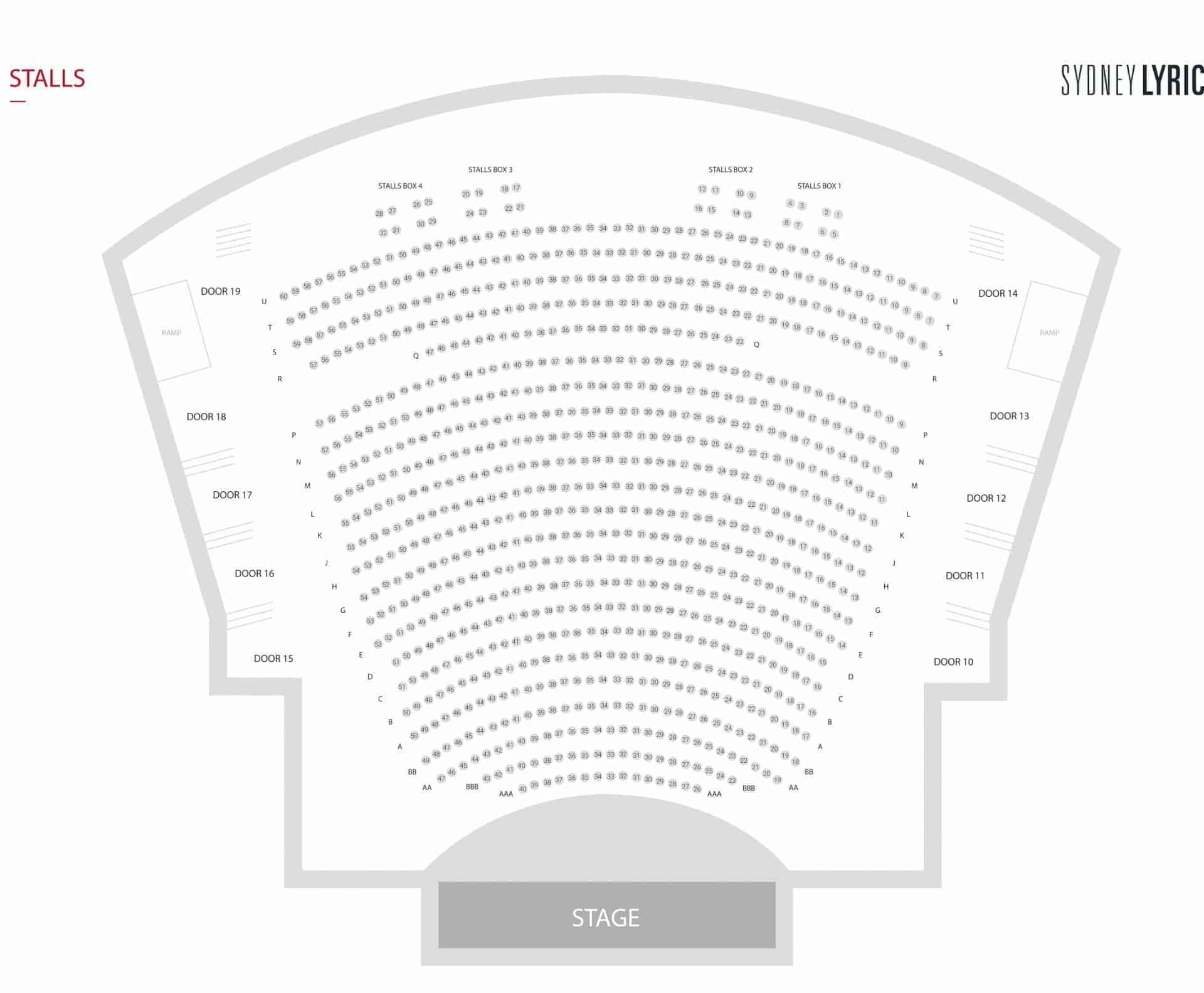 The Lyric Theater Seating Chart