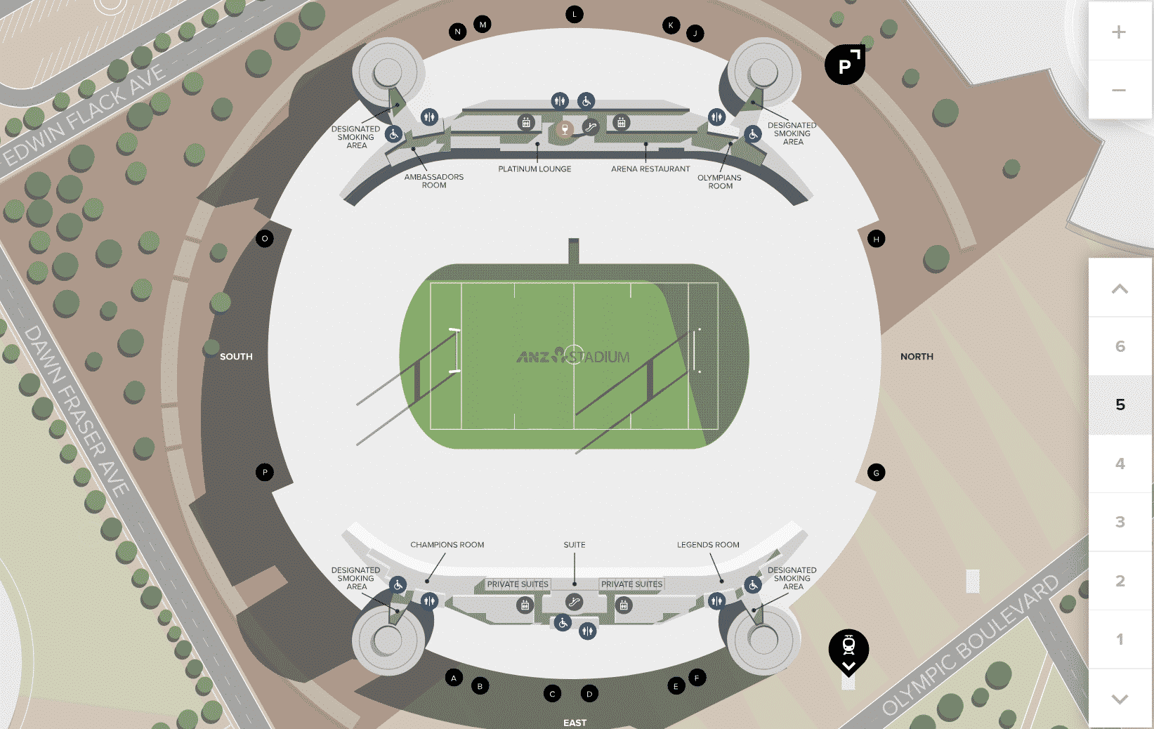 ANZ Stadium Sydney Location, Capacity, Seating Plan Map & Parking