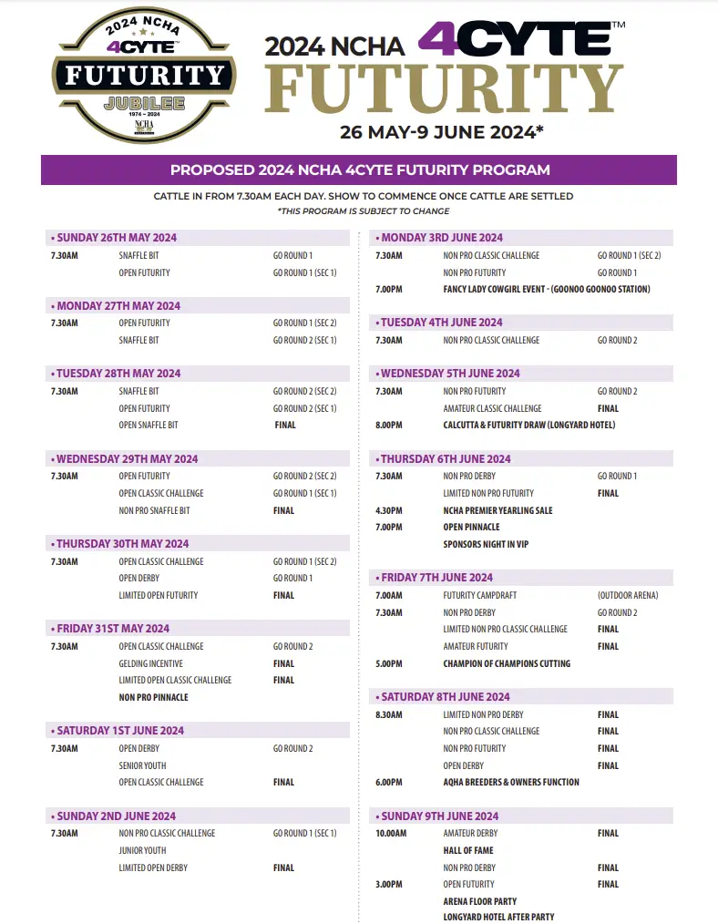 NCHA Futurity 2024 Dates, Tickets, Program & Prices, Tamworth NSW